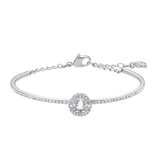 Vòng Đeo Tay Swarovski Sparkling Dance Bangle White, Rhodium Plated 5497478 Màu Bạc