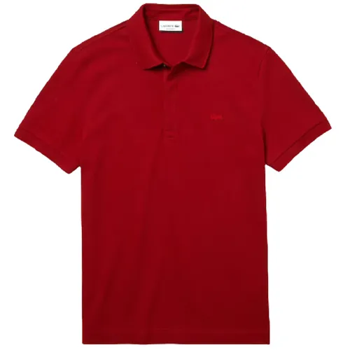 Áo Polo Nam Lacoste Paris Shirt Regular Fit Stretch Cotton Piqué PH5522-Z1Q Màu Đỏ Size XS - Thời trang - Vua Hàng Hiệu