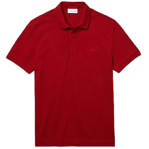 Áo Polo Nam Lacoste Paris Shirt Regular Fit Stretch Cotton Piqué PH5522-Z1Q Màu Đỏ Size L-1