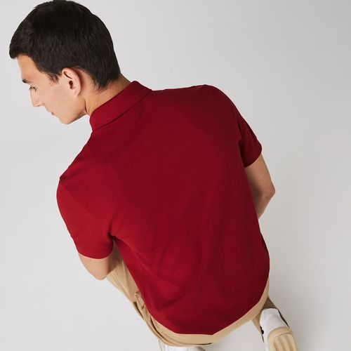 Áo Polo Nam Lacoste Paris Shirt Regular Fit Stretch Cotton Piqué PH5522-Z1Q Màu Đỏ Size L-4