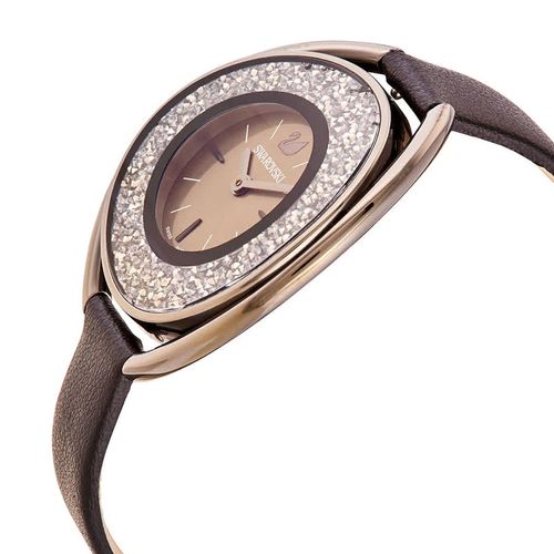 Đồng Hồ Nữ Swarovski Crystalline Oval Watch 5158517 Màu Đen-2