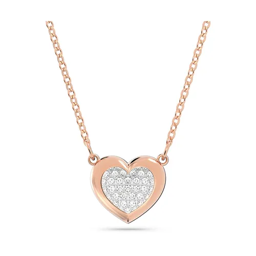 Dây Chuyền Swarovski Hall Pendantpavé, Heart, White, Rose Gold-Tone Plated 5646727 Màu Vàng Hồng