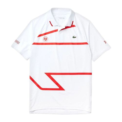 Áo Polo Lacoste Mens Sport Roland Garros x Novak Djokovic Set White Màu Trắng Size XS