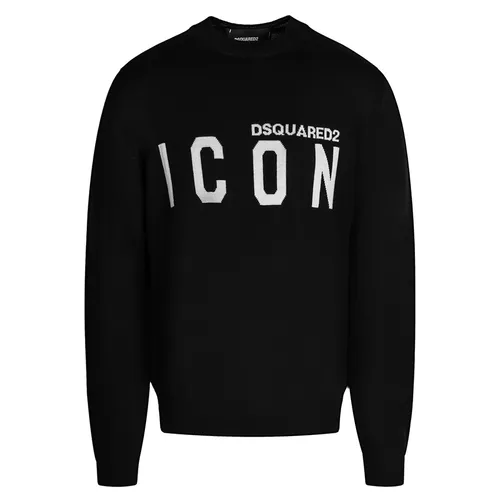 Áo Len Dsquared2 Logo Icon Print In Black S79HA0001 S17435 961BH Màu Đen Size L