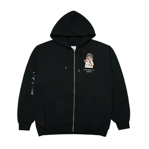 Acmé De La Vie 100% Cotton Hàn Quốc Có sẵn - Áo Hoodie Acmé De La Vie ADLV Baby Face Zip-Up Black Slingshot Màu Đen - Vua Hàng Hiệu