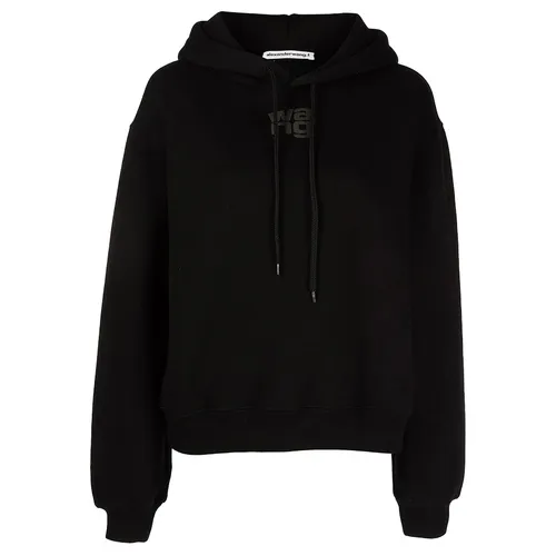 Áo Hoodie Alexander Wang Black Rubberised Logo 4CC3222069 001 Màu Đen Size S