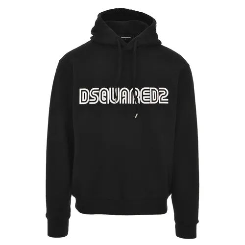 Áo Hoodie Dsquared2 Black Logo Printed S71GU0550 S25030 900 Màu Đen Size L