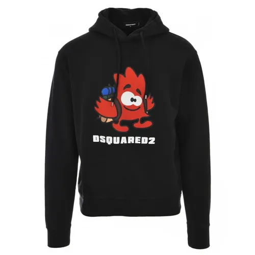 Áo Hoodie Dsquared2 Black Logo Printed S71GU0551 S25030 900 Màu Đen Size L