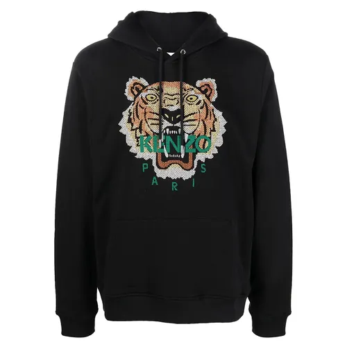 Áo Hoodie Kenzo Cross Stitch Tiger Logo FC65SW3414XD 99 Màu Đen Size S