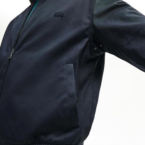 Áo Khoác Lacoste Men's Lightweight Cotton Zip Harrington Jacket BH5314 Màu Xanh Than Size M-1