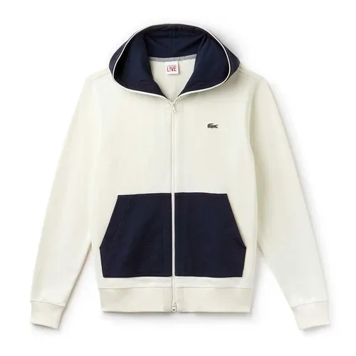 Thời trang Áo khoác Cotton - Áo Khoác Nỉ Lacoste Full Zip Sweatshirt SH9067 Màu Sữa S - Vua Hàng Hiệu
