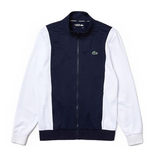 Áo Khoác Nỉ Lacoste Men’s Sport Piqué Zip Sweatshirt SH6937 R20 Màu Navy/Trắng Size L