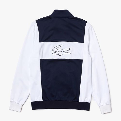 Áo Khoác Nỉ Lacoste Men’s Sport Piqué Zip Sweatshirt SH6937 R20 Màu Navy/Trắng Size L-3