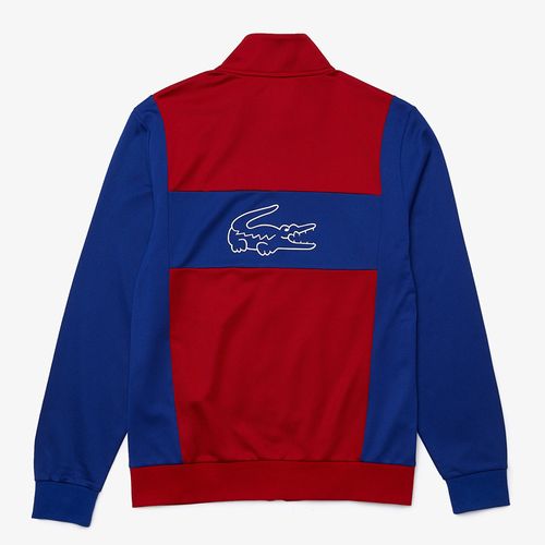 Áo Khoác Nỉ Lacoste Men’s Sport Piqué Zip Sweatshirt SH6937 VPB Màu Đỏ/Xanh Size S-1