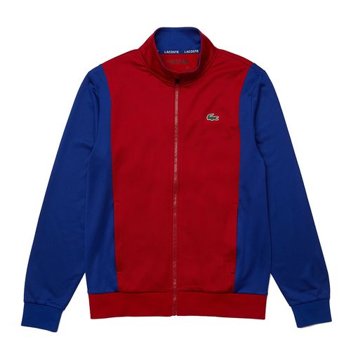 Áo Khoác Nỉ Lacoste Men’s Sport Piqué Zip Sweatshirt SH6937 VPB Màu Đỏ/Xanh Size S
