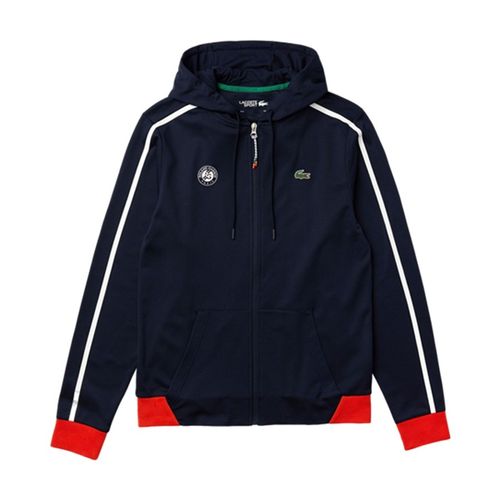 Áo Khoác Nỉ Lacoste Men's Sport Roland Garros Hooded Zip-Up Jacket Màu Xanh Navy Size L