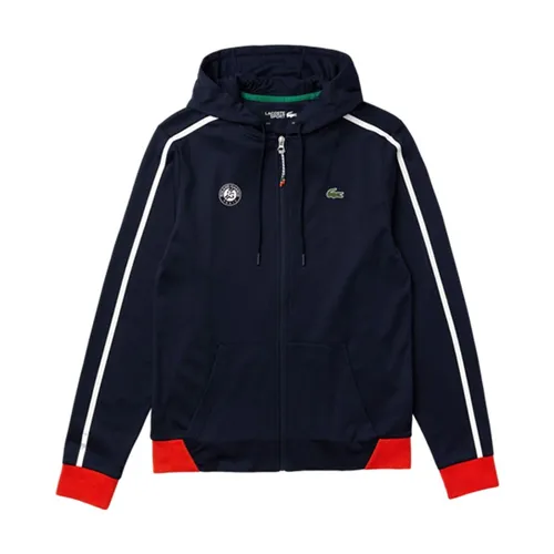 Áo Khoác Nỉ Lacoste Men's Sport Roland Garros Hooded Zip-Up Jacket Màu Xanh Navy Size S