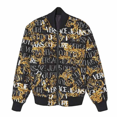 Áo Khoác Versace Bomber Reversible Logo Couture Jacket Đảo Ngược Họa Tiết - Màu Đen