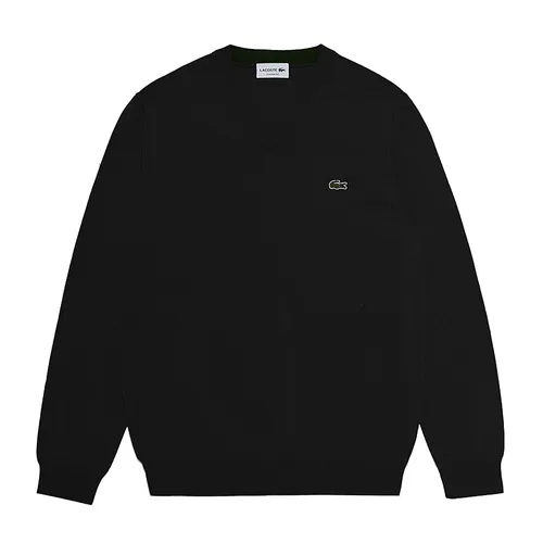 Áo Len Lacoste Men's V-neck Organic Cotton Sweater AH1951 031 Màu Đen Size M