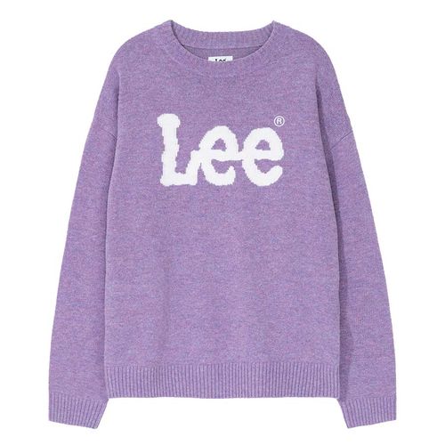 Áo Len Lee Big Twitch Logo Pullover Knit Lavender Màu Tím