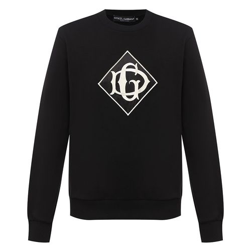Áo Nỉ Dolce & Gabbana D&G Logo Embroidered Black G90W6Z G7TWG Màu Đen-1