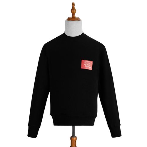 Áo Nỉ Nam Dolce & Gabbana D&G Logo Tag G90W6Z-G7VR2 Sweater Màu Đen