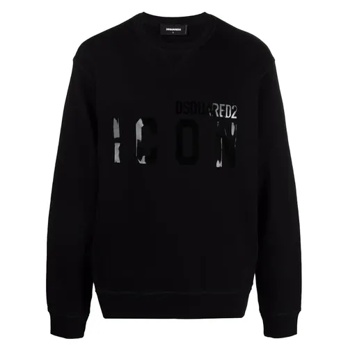 Áo Nỉ Dsquared2 Black Logo ICON Printed S79GU0050 S25516 967 Màu Đen Size L