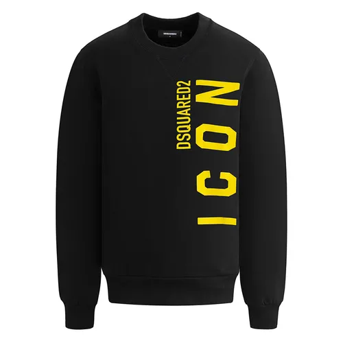 Áo Nỉ Dsquared2 Logo Icon Print In Black S79GU0087 S25516 968Y Màu Đen Size L