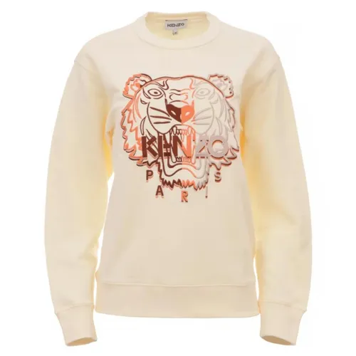 Áo Nỉ Kenzo Beige Logo Tiger Classic FC62SW8244XF 04 Màu Be Size S