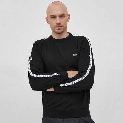 Áo Nỉ Lacoste Sport Tape Sleeve Crew Neck Sweatshirt Màu Đen Size M-4
