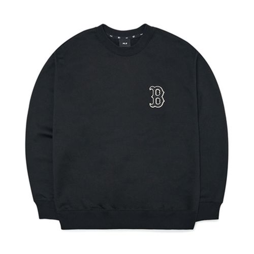 Áo Nỉ Sweater MLB Checkerboard Big Logo Overfit Sweatshirt Boston Red Sox 3AMTO0226-43BKS Màu Đen Size XL