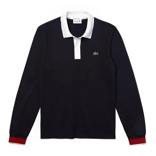 Áo Polo Dài Tay Lacoste Men's Long-Sleeve Paris Classic Fit PH1873 FZG Màu Xanh Navy Size XS