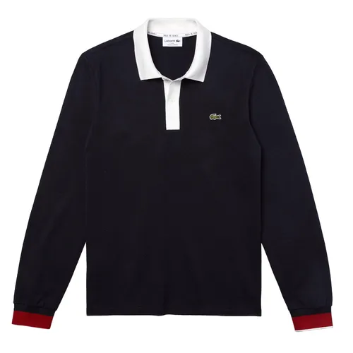 Áo Polo Dài Tay Lacoste Regular Fit Made In France Polo PH1873-FZG Màu Xanh Đen Size L