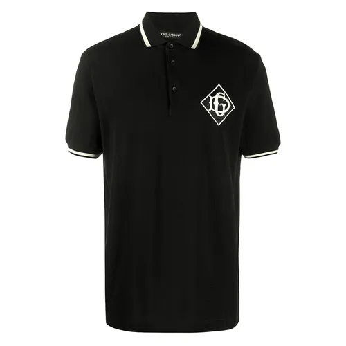 Áo Polo Dolce & Gabbana D&G Logo Embroidered Black G8LB0Z G7TWE N0000 Màu Đen