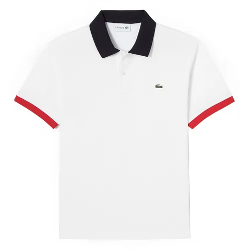 Áo Polo Lacoste Colour Block Lip PH896E 001 Màu Trắng Size M