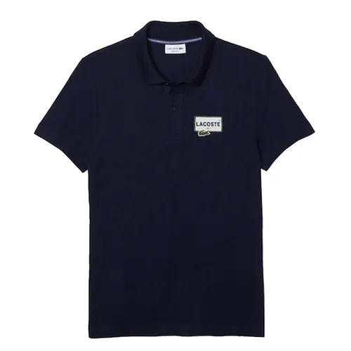 Áo Polo Lacoste Heritage Regular Fit Badge Cotton Piqué PH2027 166 Màu Xanh Navy Size M
