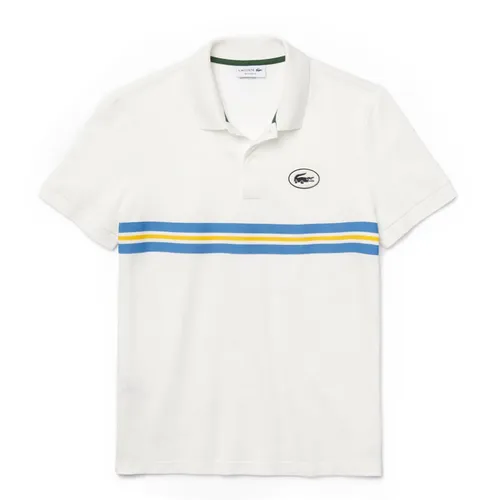 Áo Polo Nam Lacoste Heritage Regular Fit Badge Cotton Piqué PH9764 00-70V Màu Trắng Size 3