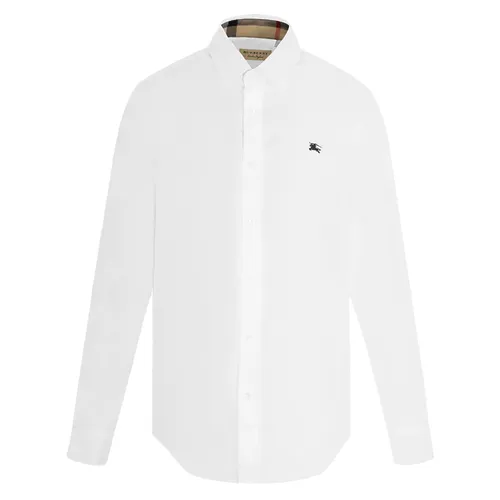 Áo Sơ Mi Burberry Logo Embroidered White 8036292 Màu Trắng Size L
