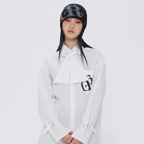 Áo Sơ Mi Romantic Crown [Tgt X Rmtcrw] Ribbon Belt Shirt White Màu Trắng-3