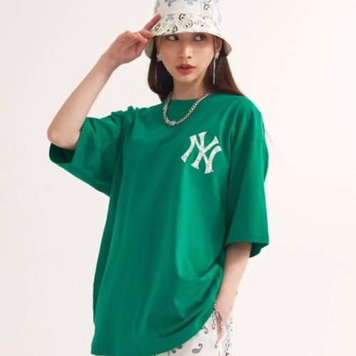 Áo Thun MLB Paisley Megalogo New York Yankees Green Tshirt 3ATS53023-50GNS Màu Xanh Green-6