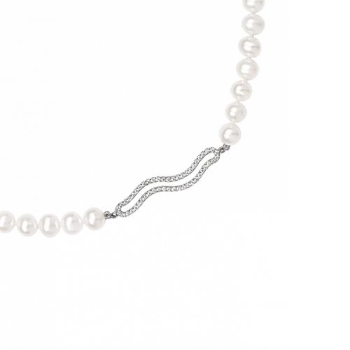 Dây Chuyền Misaki Monaco Dance Necklace Silver With White Cultured Pearls Màu Bạc-1