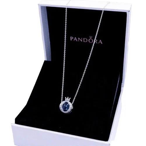 Dây Chuyền Pandora 925 Silver Cubic Zirconia Diamond Crown Pendant Women Fashion Jewelry Accessories Màu Bạc - Trang sức - Vua Hàng Hiệu