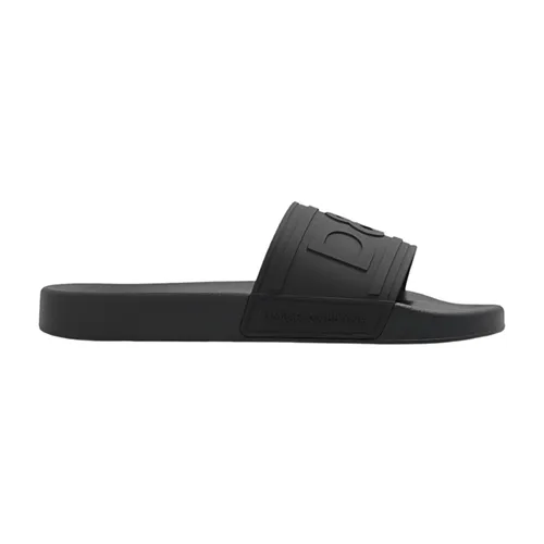 Dép Dolce & Gabbana D&G Rubber Slides CS2072 AX389 8B956 Màu Đen Size 41