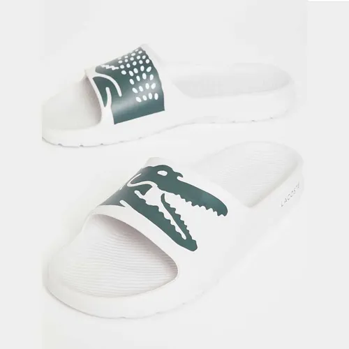 Dép Quai Ngang Lacoste Croco 2.0 Slides White Dark Green Màu Trắng Size 39