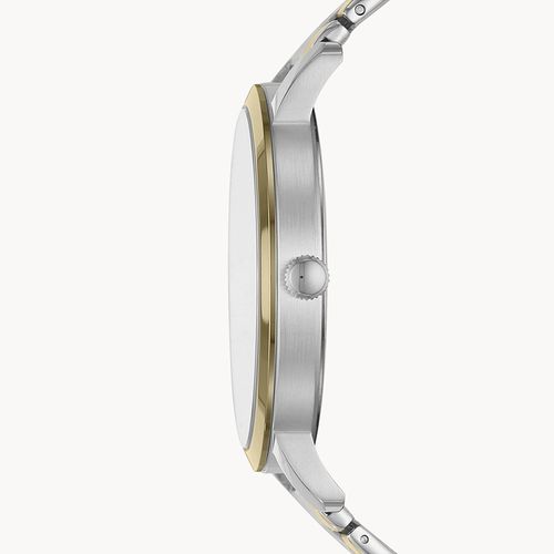 Đồng Hồ Nam Fossil Lux Luther Three-Hand Two-Tone Stainless Steel Watch BQ2418 Màu Bạc/Vàng-2