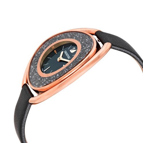 Đồng Hồ Nữ Swarovski Crystalline Oval Watch 5230943 Màu Đen-2