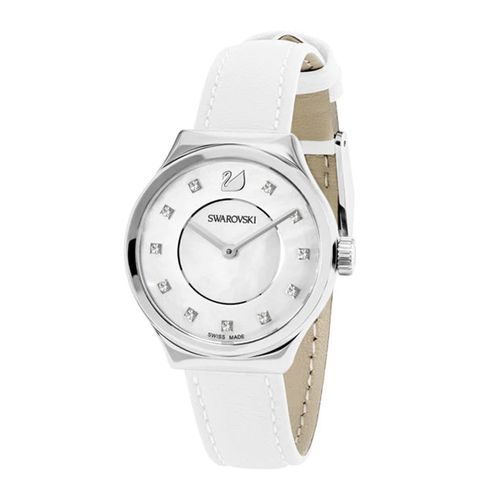 Đồng Hồ Nữ Swarovski Dreamy Watch Leather Strap, White, Stainless Steel 5199946 Màu Trắng