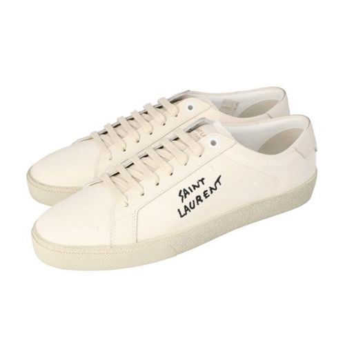 Giày Sneaker Nam Yves Saint Laurent YSL Court Classic Cream 610648 GUP10 9113 Màu Trắng Kem Size 40