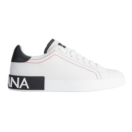 Giày Sneakers Dolce & Gabbana Calfskin Nappa Portofino CS1760 AH52689697 Màu Đen Trắng Size 40