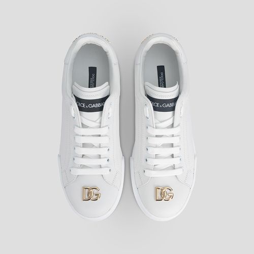 Giày Sneakers Dolce & Gabbana D&G Logo Plaque Lace Up In White CK1602 A1065 80001 Màu Trắng-3